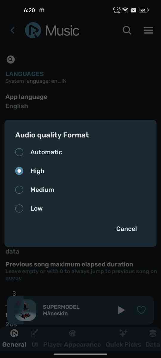 How to Customize Audio Quality in RiMusic App 4